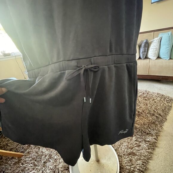 PUMA Women's In Drawstring Romper Navy Blue Size Large Athletic Casual Sporty - Picture 6 of 16